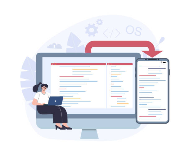cross-platform software development concept. - 系統(tǒng)軟件 幅插畫檔、美工圖案、卡通及圖標